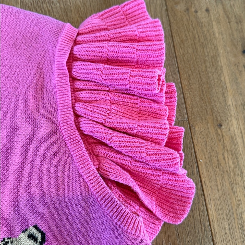 Entro Ruffle Sleeve Leopard Sweater - S - Picture 4 of 4